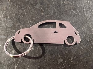 Keychain - FIAT 500 Silhouette Design