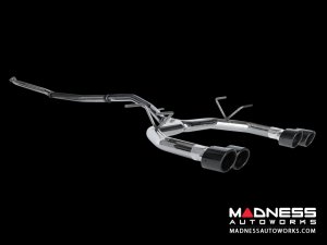 FIAT 124 Performance Exhaust by MADNESS - Monza - Dual Exit w/ Carbon Fiber Quad Tips V1