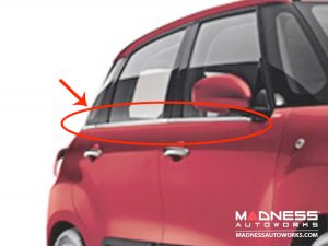 FIAT 500L Chrome Window Trim (6 pc set) - High Polished Stainless Steel