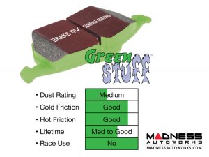 FIAT 500X Brake Pads - Front - EBC - Green Stuff