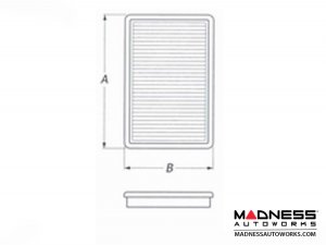 FIAT 500 Performance Air Filter by BMC - 1.4L TJet Turbo Engine 