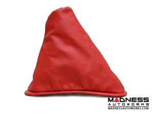 FIAT 500 eBrake Boot - Black Italy - Red Leather w/ Red Stitching FIAT 500 eBrake Boot - Black Italy - Red Leather w/ Red Stitching