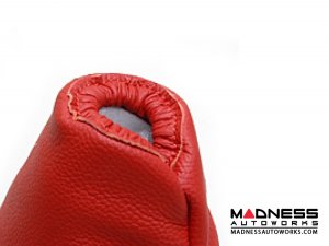 FIAT 500 eBrake Boot - Black Italy - Red Leather w/ Red Stitching FIAT 500 eBrake Boot - Black Italy - Red Leather w/ Red Stitching