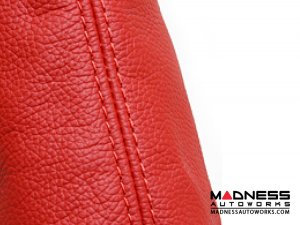 FIAT 500 eBrake Boot - Black Italy - Red Leather w/ Red Stitching FIAT 500 eBrake Boot - Black Italy - Red Leather w/ Red Stitching