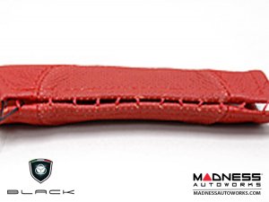 FIAT 500 eBrake Handle Cover - Black italy - Leather - Red 