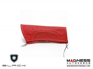 FIAT 500 eBrake Handle Cover - Black italy - Leather - Red 