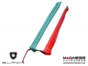 FIAT 500 eBrake Handle Cover - Black italy - Leather - Italian Flag 