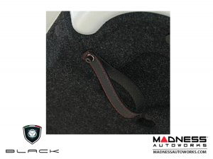 FIAT 500 Trunk Handle / Pull Strap - Black Italy - Black w/ Red Stitch FIAT 500 Trunk Handle / Pull Strap - Black Italy - Black w/ Red Stitch