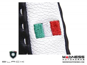 FIAT 500 eBrake Handle Cover - Black Italy - Leather - Black Tuxedo 