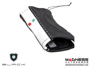 FIAT 500 eBrake Handle Cover - Black Italy - Leather - Black Tuxedo 