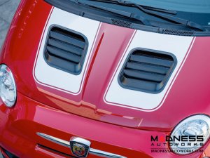 FIAT 500 Dual Extractor Hood Port System - Primed 