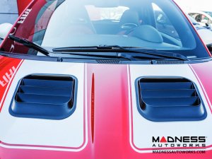 FIAT 500 Dual Extractor Hood Port System - Primed 