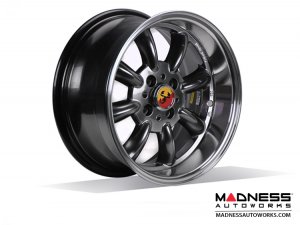 FIAT 500 Custom Wheels - Monza 15x6.5" 4-98 BP - Hyper Black/Gunmetal Finish
