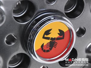 FIAT 500 Custom Wheels - Monza 15x6.5" 4-98 BP - Hyper Black/Gunmetal Finish