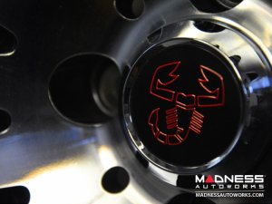 FIAT 500 Custom Wheels - Competizione - Enzo Design - 17" - Polished Face/ Gloss Black Back/ Red Pin Stripe FIAT 500 Custom Wheels - Competizione - Enzo Design - 17" - Polished Face/ Gloss Black Back/ Red Pin Stripe