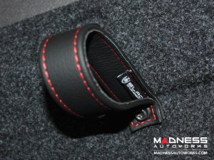 FIAT 500 Trunk Handle / Pull Strap - Black Italy - Black w/ Red Stitch FIAT 500 Trunk Handle / Pull Strap - Black Italy - Black w/ Red Stitch