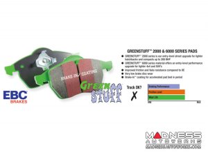FIAT 124 Brake Pads - Front - EBC - Green Stuff - ABARTH w/ Brembo Brakes