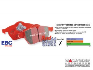 FIAT 124 Brake Pads - Rear - EBC - Red Stuff