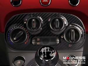 FIAT 500 Temperature Control Panel - Carbon Fiber - Manual Controls FIAT 500 Temperature Control Panel - Carbon Fiber - Manual Controls
