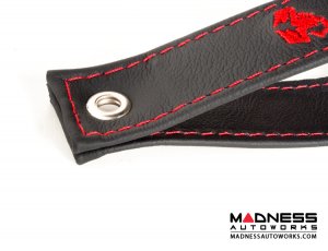 FIAT 500 Trunk Handle / Pull Strap - Black Italy - Black w/ Red Scorpion Logo FIAT 500 Trunk Handle / Pull Strap - Black Italy - Black w/ Red Scorpion Logo