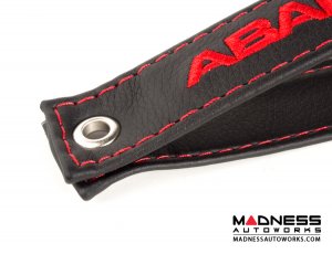FIAT 500 Trunk Handle / Pull Strap - Black italy - Black w/ Red ABARTH Logo