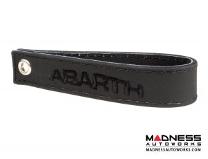 FIAT 500 Trunk Handle / Pull Strap - Black Italy - Black w/ Black ABARTH Logo