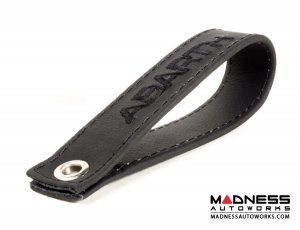 FIAT 500 Trunk Handle / Pull Strap - Black Italy - Black w/ Black ABARTH Logo
