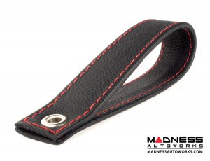 FIAT 500 Trunk Handle / Pull Strap - Black Italy - Black w/ Red Stitch FIAT 500 Trunk Handle / Pull Strap - Black Italy - Black w/ Red Stitch