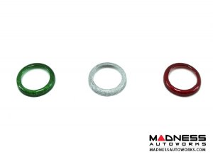 FIAT 500 Dashboard Button Trim Kit - Carbon Fiber - Italian Style