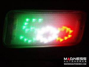 FIAT 500 Dome Light Custom LED Panel - European Version - Tri Color