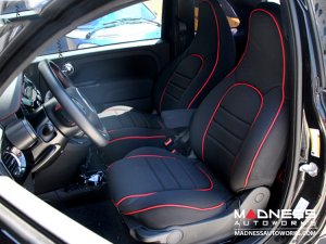 FIAT 500 Seat Covers - Front Seats - Custom Neoprene Design - ABARTH Model FIAT 500 Seat Covers - Front Seats - Custom Neoprene Design - ABARTH Model