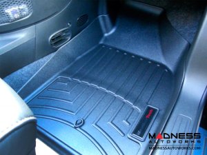 FIAT 500 Floor Liners - All Weather - WeatherTech - Front - Black FIAT 500 Floor Liners - All Weather - WeatherTech - Front - Black