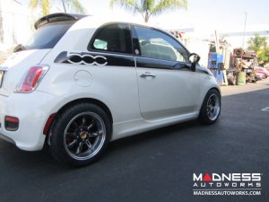 FIAT 500 Custom Wheels - Monza 15x6.5" 4-98 BP - Hyper Black/Gunmetal Finish