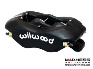 FIAT 124 Spider Brake Conversion Kit - Front - Wilwood - Dynalite 4 Piston - Black Calipers / Plain Face Rotors