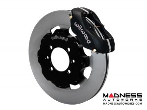 FIAT 124 Spider Brake Conversion Kit - Front - Wilwood - Dynalite 4 Piston - Black Calipers / Plain Face Rotors