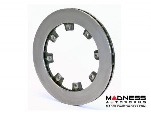 FIAT 124 Spider Brake Conversion Kit - Front - Wilwood - Dynalite 4 Piston - Black Calipers / Plain Face Rotors