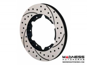 FIAT 500 Brake Conversion Kit - Rear - Wilwood - Black Powder Coated Calipers / Drilled & Slotted Rotors