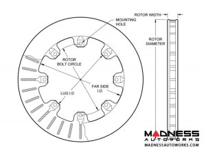 FIAT 500 Brake Rotor Set (2) - Wilwood - Ultralite 32 Vane Rotors - Left + Right