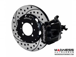 FIAT 500 Brake Conversion Kit - Rear - Wilwood - Black Powder Coated Calipers / Drilled & Slotted Rotors