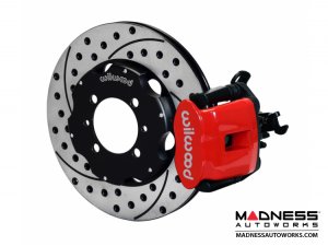 FIAT 500 Brake Conversion Kit - Rear - Wilwood - Red Powder Coated Calipers / Drilled & Slotted Rotors FIAT 500 Brake Conversion Kit - Rear - Wilwood - Red Powder Coated Calipers / Drilled & Slotted Rotors