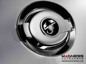 FIAT 500 Fuel Door - Chrome w/ ABARTH Scorpion Logo - Genuine FIAT