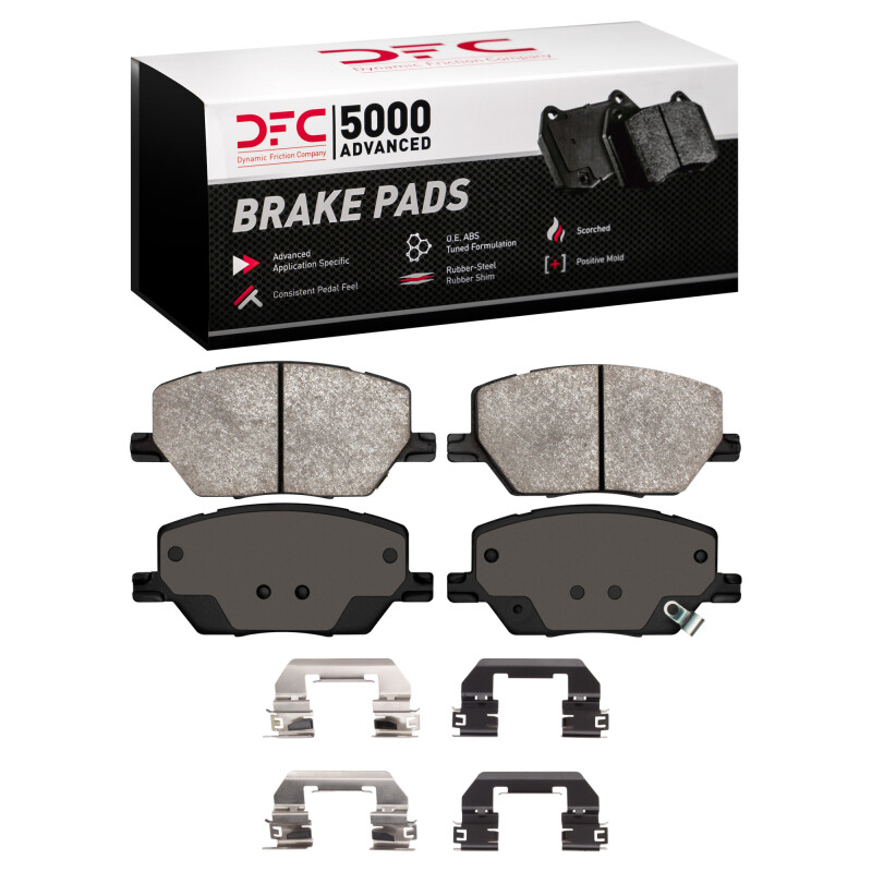 Fiat 500X Brake Pads - Front - DFC - 5000 Advanced Ceramic + Hardware Kit - `17-`23