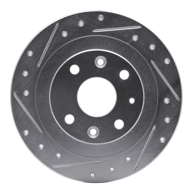 Fiat Mobi Brake Rotor (1) - Front Left - DFC - Drilled & Slotted - Silver - `13-`24