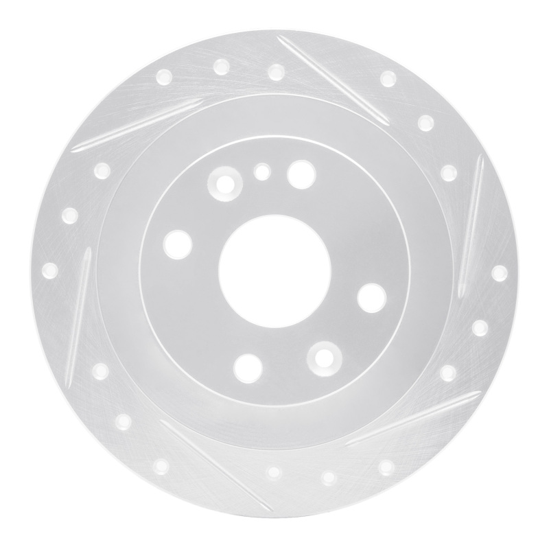 Fiat Uno Brake Rotor (1) - Front Right - DFC - Drilled & Slotted - Silver - `13-`24