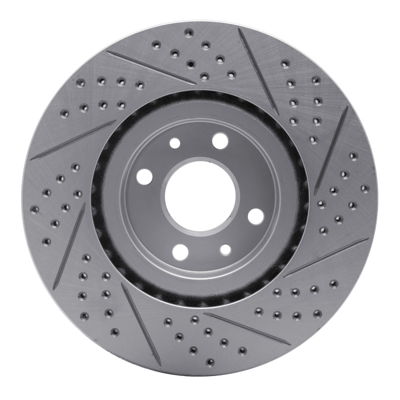 Fiat 500E Brake Rotor (1) - Front Left - DFC - Drilled & Slotted Geoperformance - `12-`19