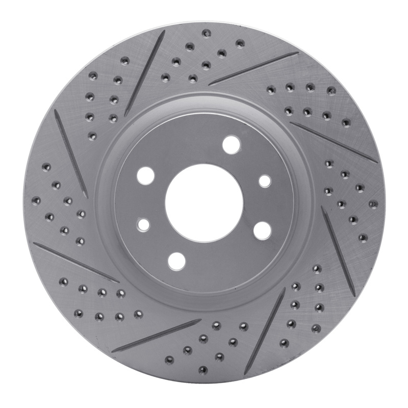 Fiat 500E Brake Rotor (1) - Front Left - DFC - Drilled & Slotted Geoperformance - `12-`19