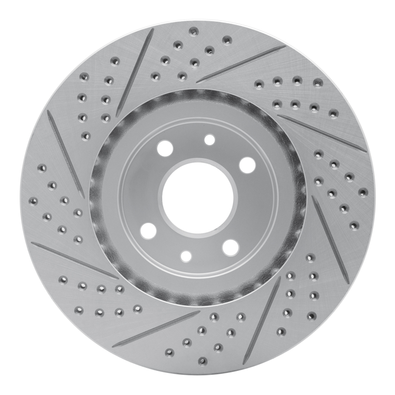 Fiat 500E Brake Rotor (1) - Front Right - DFC - Drilled & Slotted Geoperformance - `12-`19