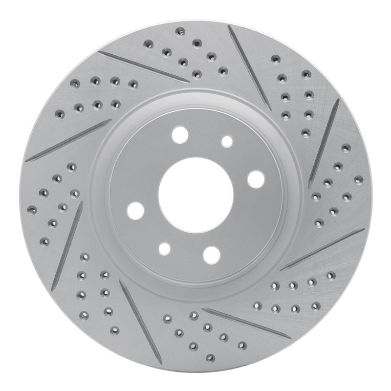 Fiat 500E Brake Rotor (1) - Front Right - DFC - Drilled & Slotted Geoperformance - `12-`19