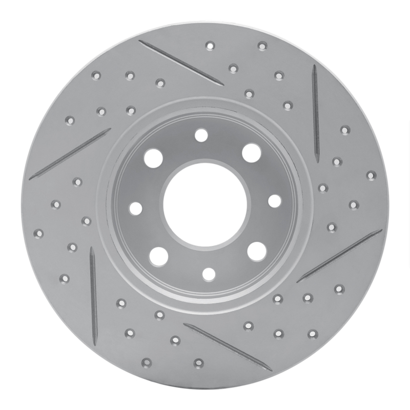 Fiat 500E Brake Rotor (1) - Rear Left - DFC - Drilled & Slotted Geoperformance - `13-`19