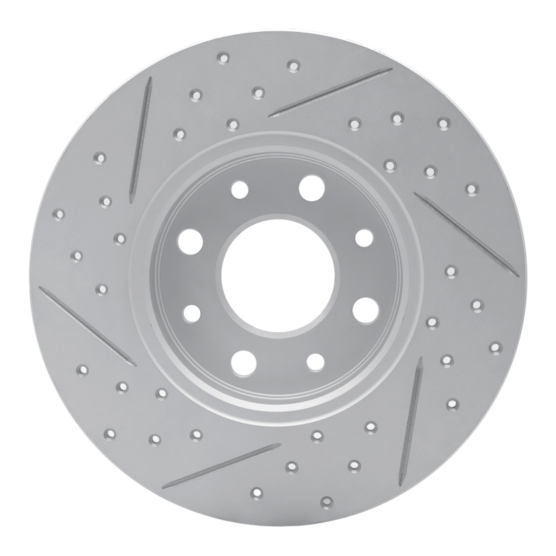 Fiat 500E Brake Rotor (1) - Rear Right - DFC - Drilled & Slotted Geoperformance - `13-`19